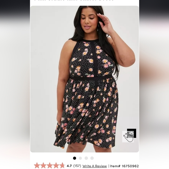 Like New Torrid 1x Mini Studio Knit Skater Dress - Picture 6 of 7
